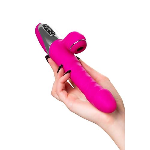 Erotist JOS TO-FROLLY 21,5cm Pembe Vakum ve Emi zellikli Vibratr - Modern Yapl Titreimli Dildo