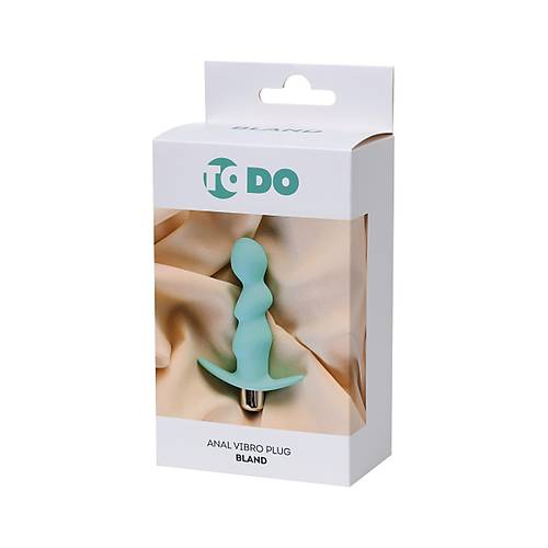 Erotist Kavisli Detaylara Sahip Ek Stimlasyon Salayan 12 cm Mavi Renk Titreimli Anal Plug Vibratr: Bland