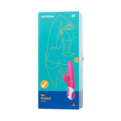 Satisfyer Mr. Rabbit 22,1 cm Vibratr  Krmz Renkli ift Ulu Titreimli Kadnlara zel Cinsel rn