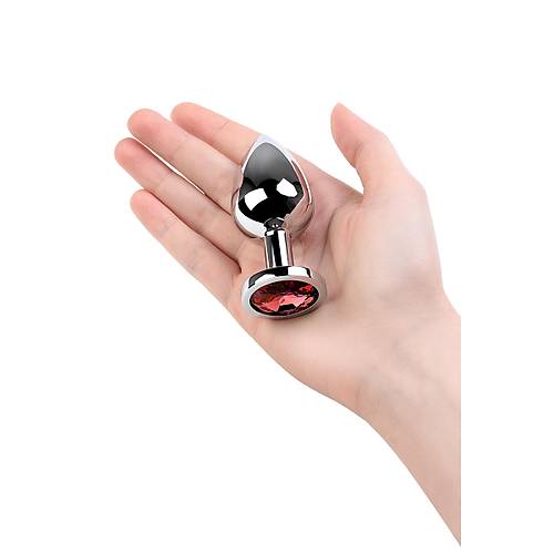 Erotist G�m�� Renkli Anal Plug - K�rm�z� Kristalli 8 cm