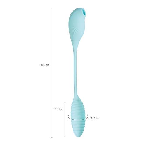 JOS Roow 36 cm Mavi Silikon Vakumlu Emi zellikli Vibratr