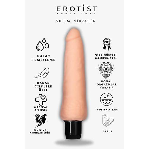 Orman Meyvesi Aromal Kayganlatrc Jel ve 20 cm Kaln Realistik Vibratr Seti