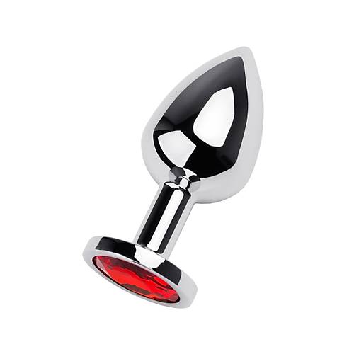Erotist Gm Renkli Anal Plug - Krmz Kristalli 8 cm