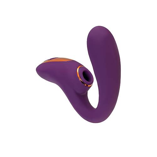 L'Eroina Megam 27,5 cm Mor Silikon ift Fonksiyonlu Masaj Vibratr