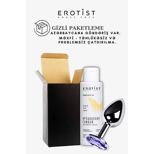 Erotist rlanda Krem anti Aromal Kayganlatrc Jel ve Mor Tal Anal Plug Seti