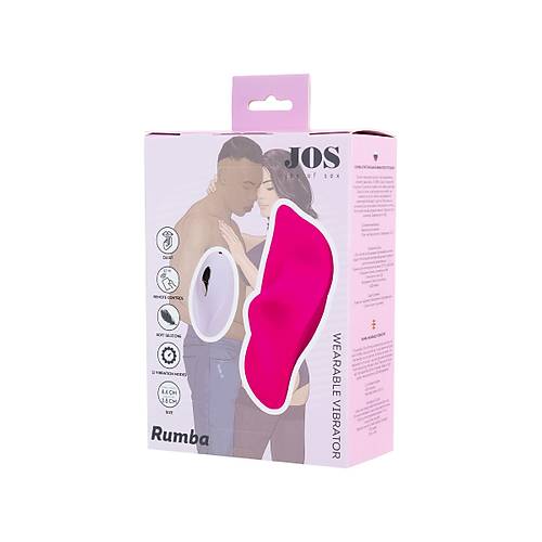 JOS RUMBA 8,6 cm Pembe Silikon Klitoral Titreimli Vibratr