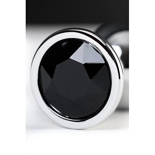 Erotist Gm Renkli Orta Boy Anal Plug - Siyah Kristalli, 190 Gram