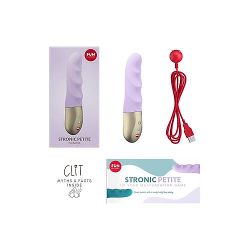 Fun Factory STRONC PETTE 17 cm Mor Silikon Mini Titreimli Vibratr