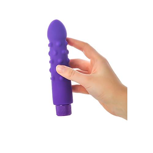 Erotist T�rt�kl� Mor Vibrat�r ? 17 cm Titre�imli Cinsel Oyuncak
