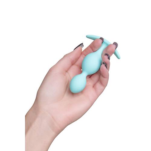 Erotist ift Toplara Sahip Ekstra Uyarm Salayan Mavi Silikon 9.2 cm Anal Plug ? Kontroll ve Rahat Deneyim