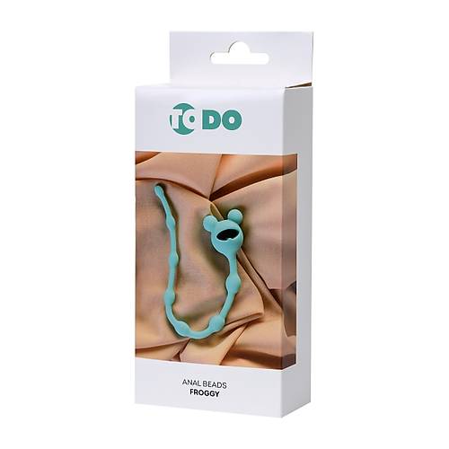 Erotist 27,4 cm Boumlu Silikon Mavi Anal Zincir: Froggy