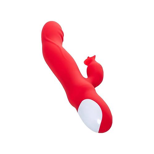 Erotist JOS Redli Vibratr - 21cm Klitoris Uyarcl Krmz Renkli Vibratr