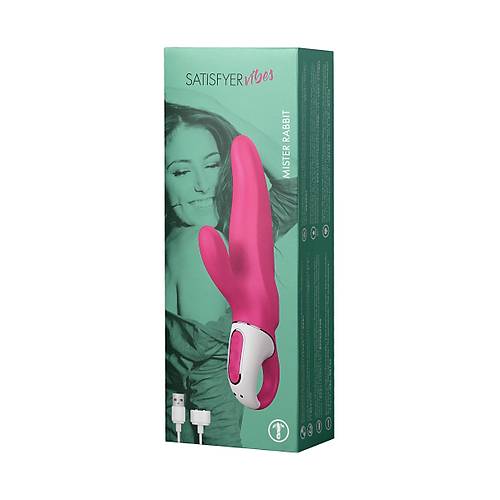 Satisfyer Mr. Rabbit 22,1 cm Vibratr  Krmz Renkli ift Ulu Titreimli Kadnlara zel Cinsel rn