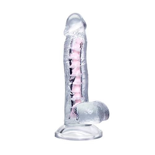 Erotist 18cm Kkrdakl ve Vantuzlu effaf Kaln Yapay Penis