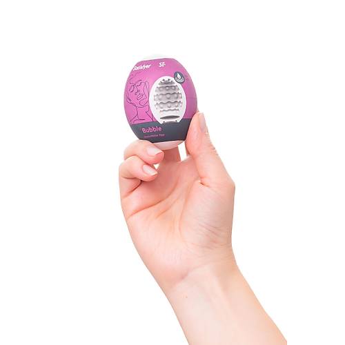 Satisfyer Egg Single Bubble Mastrbatr  Esnek Dokusuyla Yumurta eklinde Kompakt Solo rn