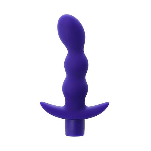 Erotist Kavisli ve Boumlu Ekstra Uyarlma Salayan Suya Dayankl 15 cm Mavi Renk Anal Plug Vibratr: Adore