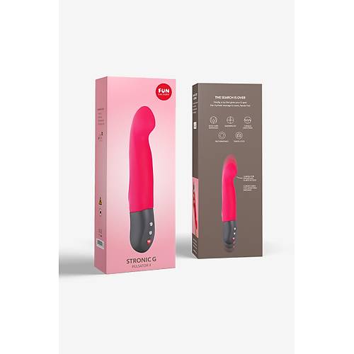 Fun Factory STRONC G 20,8 cm Pembe Silikon Darbe Etkili Titreimli Vibratr