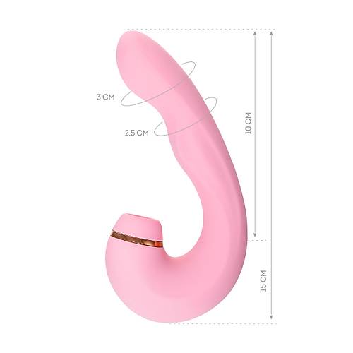 Erotist JOS JUNA 15 cm Pembe Klitoris Uyarcl Vibratr - Titreimli Strapon ve Cinsel Oyuncak