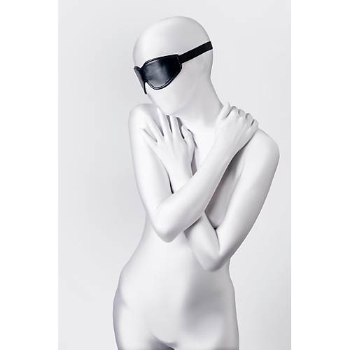 Anonymo 26,5 cm PU Deri BDSM Maske  Siyah Renkli Fantezi Aksesuar