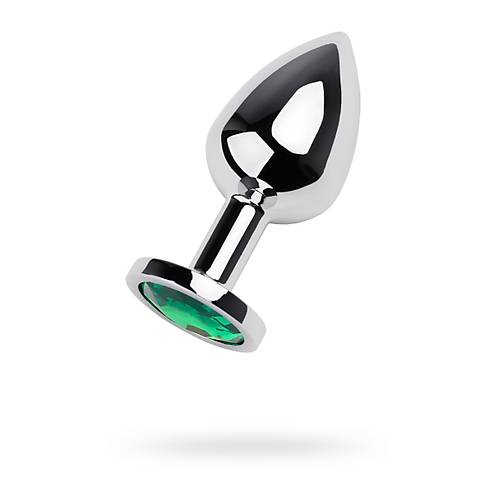 Erotist Orta Boy Anal Plug - Yeil Kristalli 8 cm