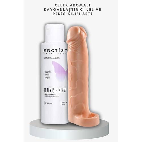 ilek Aromal Kayganlatrc Jel ve Ayarlanabilir Uzunluk zellikli Premium Penis Klf Seti