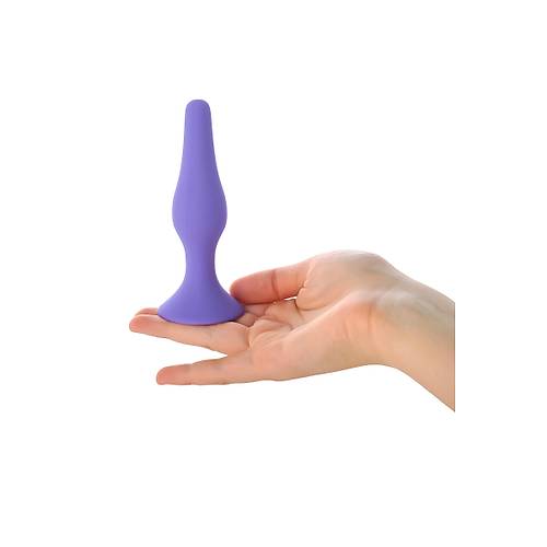 Erotist Vantuzlu 12,5 cm Anal Plug - Silikon Mor Renkli