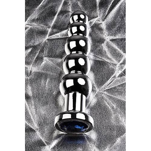Erotist Byk Boy Boumlu Anal Plug - 14 cm Mavi Kristalli