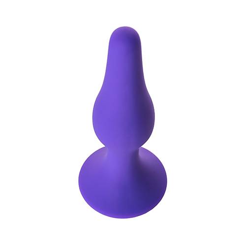 Erotist Vantuzlu 11 cm Anal Plug - Silikon Mor Renkli