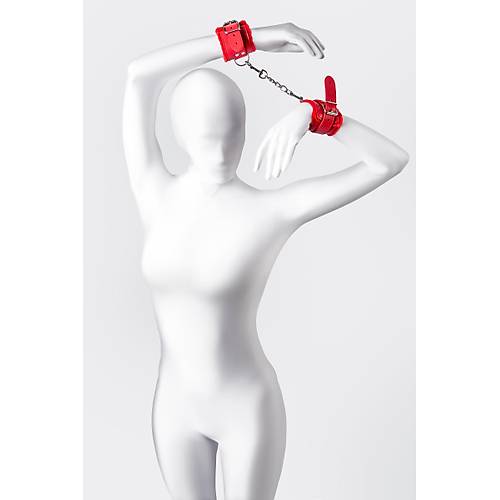 Erotist Anonymo BDSM Kelepe-  PU Deri Krmz Renkli 27 cm ? Fantezi Aksesuar