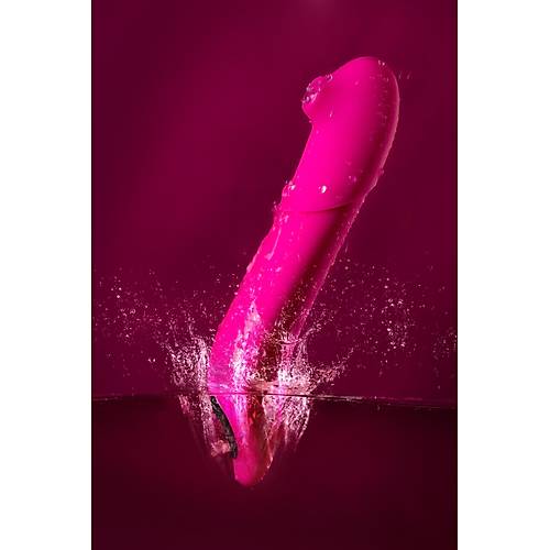 JOS Oscar 2si 1 Arada 20,5 cm Vakum Dalgal Vibratr  Pembe ift Fonksiyonlu Uyarc