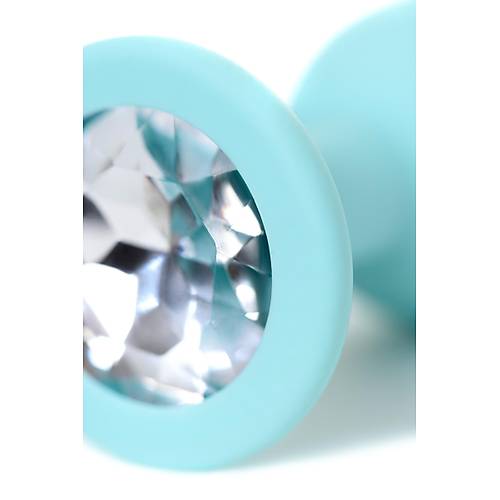 Erotist Beyaz Kristalli k Tasarma Sahip 7 cm Silikon Anal Plug: Brilliant