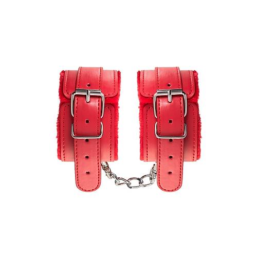 Anonymo Krmz PU Deri 27 cm BDSM Ayak Kelepe Modeli