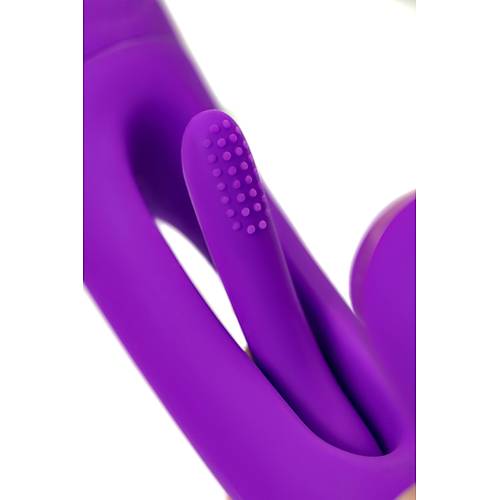 JOS Pitti 24 cm Mor Silikon Dil Vibratr Vakumlu Stimlasyonlu Kadnlara zel