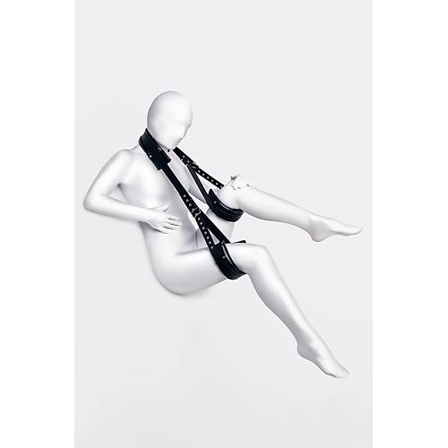 Anonymo 145 cm Feti Esaret Seti  Siyah Renkli PU Deri ok Paral BDSM Aksesuar Takm