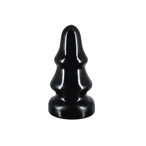 LoveToy Magnum 14 cm Dev Anal Plug  6,5 cm apl Siyah Renkli PVC Yapl Byk Boy Cinsel rn