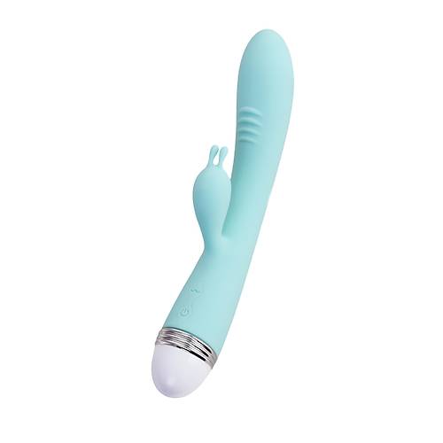 Erotist 22 cm Klitoral Uyarcl Vibratr - Mavi Renkli Titreimli Dildo ve Cinsel Oyuncak