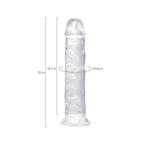 Erotist 20cm effaf ve Kaln Anal Vajinal Yapay Penis - Yar Sert Extra Haz