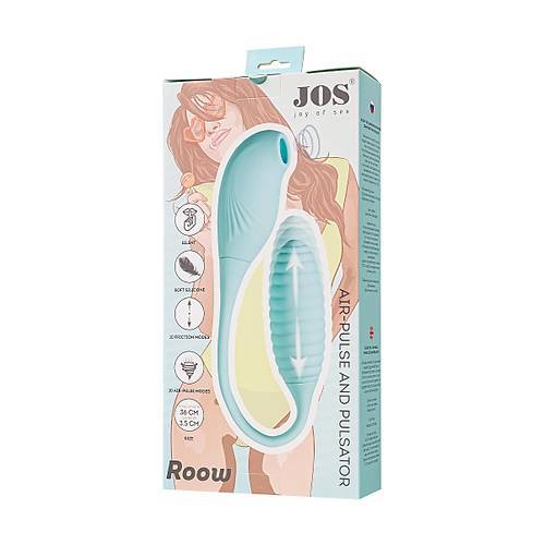 JOS Roow 36 cm Mavi Silikon Vakumlu Emi zellikli Vibratr