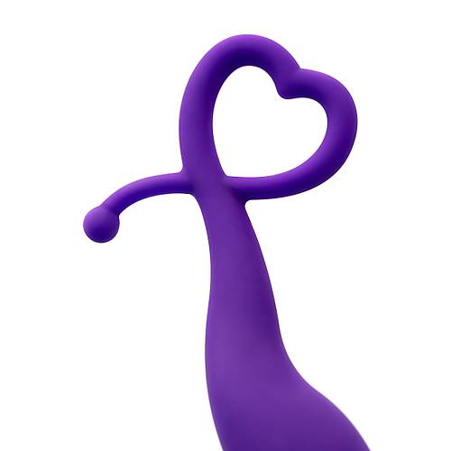 Erotist Mor Renk Boumlu Silikon Anal Plug, 16 cm ? Esnek, Kavisli Tasarm ve Ekstra Stimlasyon Salayan ift Penetrasyon in deal