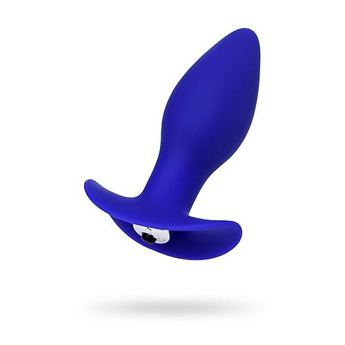 Erotist Titreimli ve Sivri U Detayl Ekstra Uyarml Mavi 10,7 cm Anal Plug: Fancy