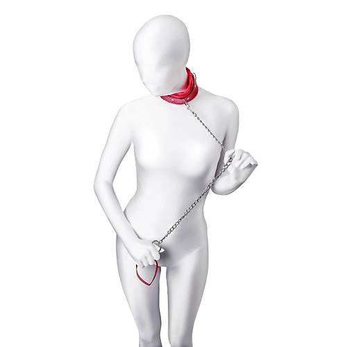 Anonymo Krmz PU Deri BDSM Esaret Tasmas Modeli