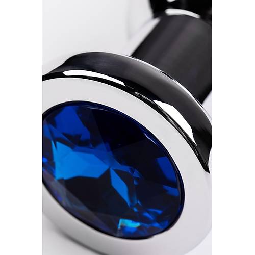Erotist Byk Boy Boumlu Anal Plug - 14 cm Mavi Kristalli