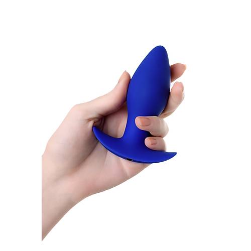 Erotist Titreimli ve Sivri U Detayl Ekstra Uyarml Mavi 10,7 cm Anal Plug: Fancy