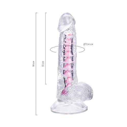 Erotist 18cm Kkrdakl ve Vantuzlu effaf Kaln Yapay Penis