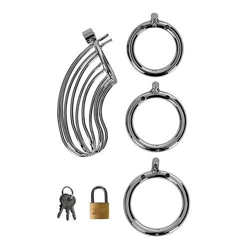 Erotist Metal Erkek Sadakat Penis Kafesi - Hard BDSM Erkek Penis Kilidi