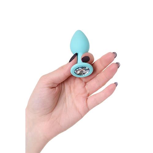 Erotist Beyaz Kristalli k Tasarma Sahip 7 cm Silikon Anal Plug: Brilliant
