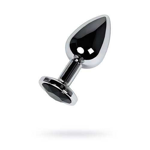 Erotist Gm Renkli Orta Boy Anal Plug - Siyah Kristalli, 190 Gram