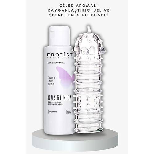 ilek Aromal Kayganlatrc Jel ve effaf Penis Klf Seti - Zevkin Doruklarna Ulan!