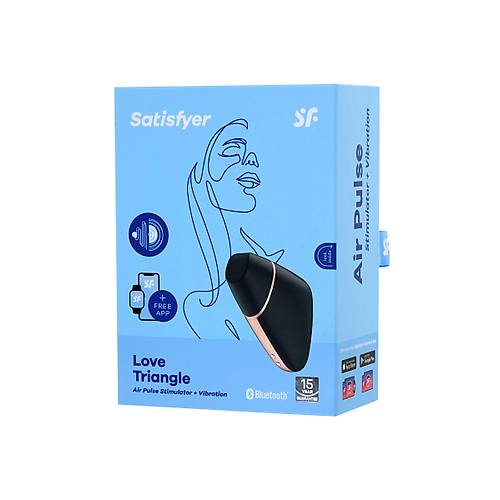 Satisfyer Love Triangle 8,8 cm Siyah Silikon Vakumlu Klitoral Vibratr