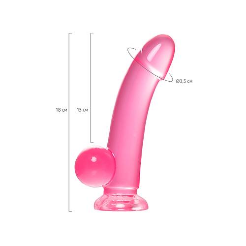 Erotist Fush 18 cm Pembe Anal ve Vajinal Kullanm iin Yapay Penis - Vantuzlu Tasarm ve Belirgin Ba